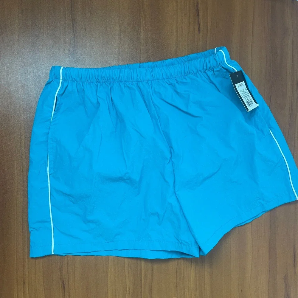Art Class Kids Girls Nylon Athletic Sports Shorts Blue Size Large